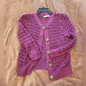 Purple old navy crop cardgian